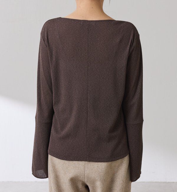  「シアーラメリブスクエアカットソー」|Tシャツ・カットソー|