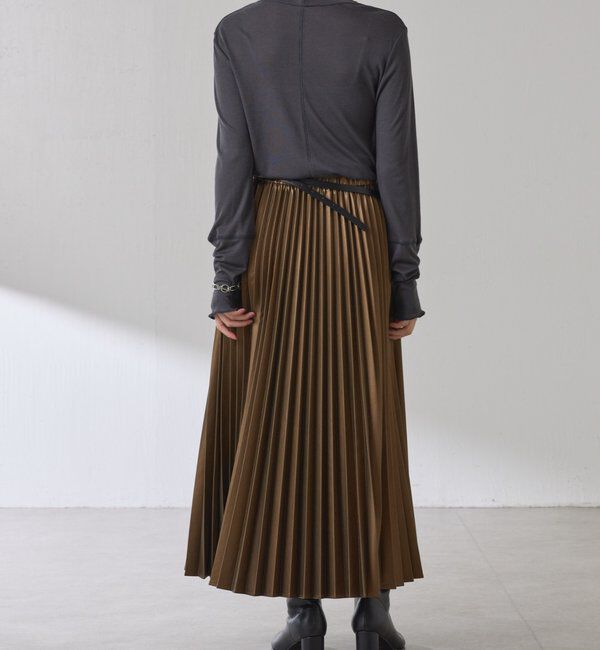  「フェイクレザープリーツスカート」|スカート|