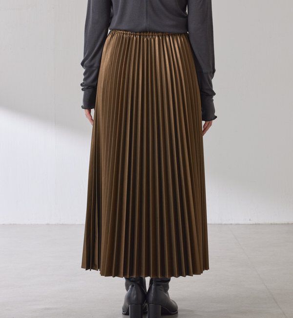  「フェイクレザープリーツスカート」|スカート|