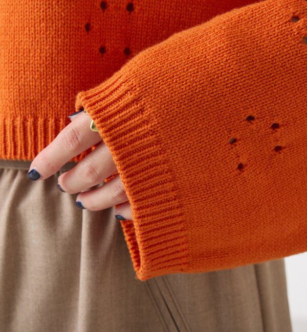  「透かし編みCニット」|ニット・セーター|