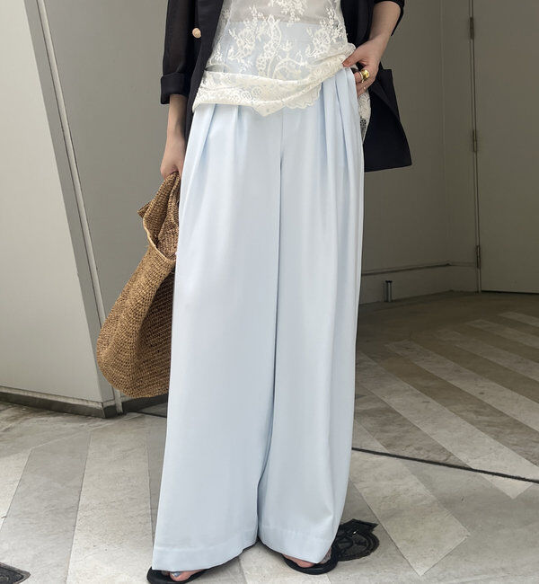  「【累計販売数3万枚突破/23色4サイズ展開！】タックワイドパンツ」|チノ|