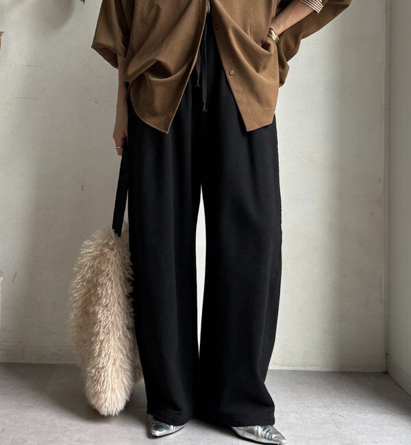  「ドロストスウェットパンツ」|チノ|ブラック