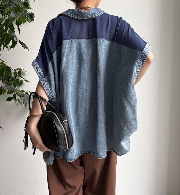  「リヨセルデニムバック切替シャツ」|シャツ・ブラウス|