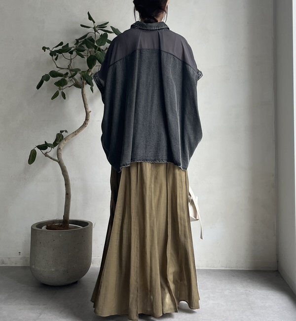  「リヨセルデニムバック切替シャツ」|シャツ・ブラウス|