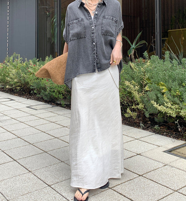  「リヨセルデニムバック切替シャツ」|シャツ・ブラウス|