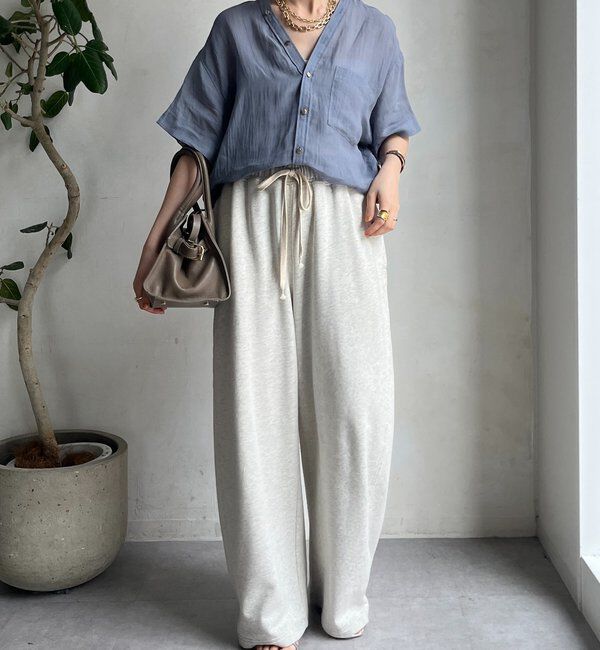  「リヨセルリネン半袖VVシャツ」|シャツ・ブラウス|