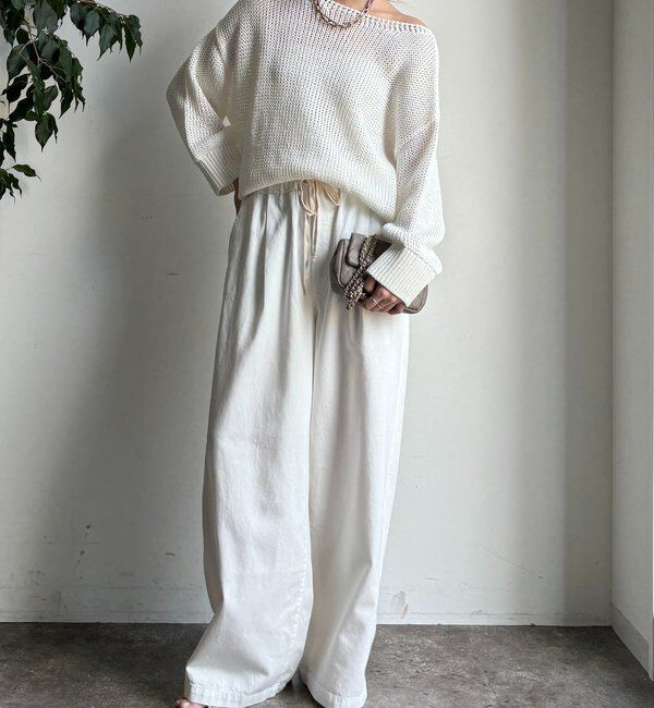  「【新色追加】デニムワイドイージーパンツ」|デニム|