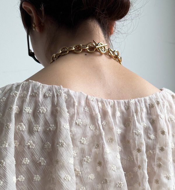  「フラワー刺繍フリルブラウス」|シャツ・ブラウス|