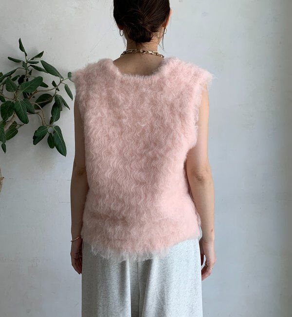  「【REI企画カラーあり】【前後2WAY】シャギーニットベスト」|ニット・セーター|