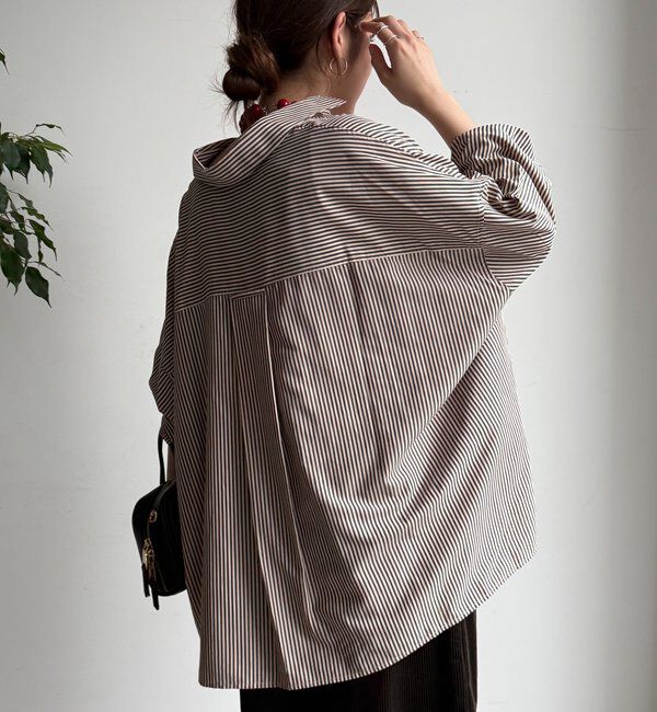  「ストライプポンチョブラウス」|シャツ・ブラウス|