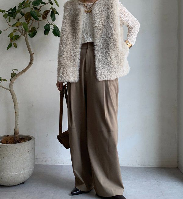  「リンクルフラワーシャーリングプルオーバー」|Tシャツ・カットソー|