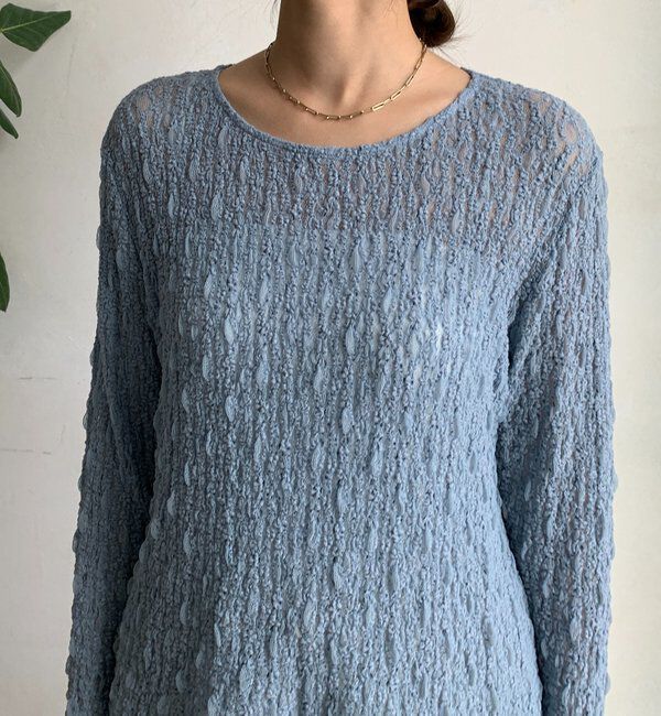  「リンクルフラワーシャーリングプルオーバー」|Tシャツ・カットソー|