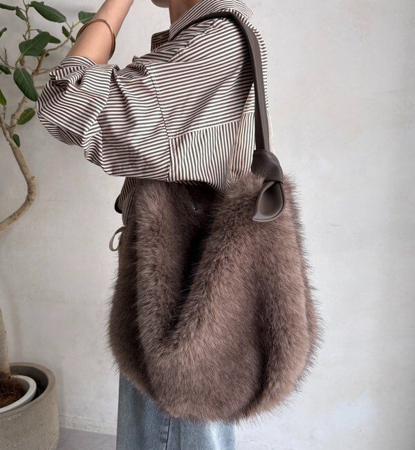  「ワンハンドルエコファーバッグ」|トートバッグ|