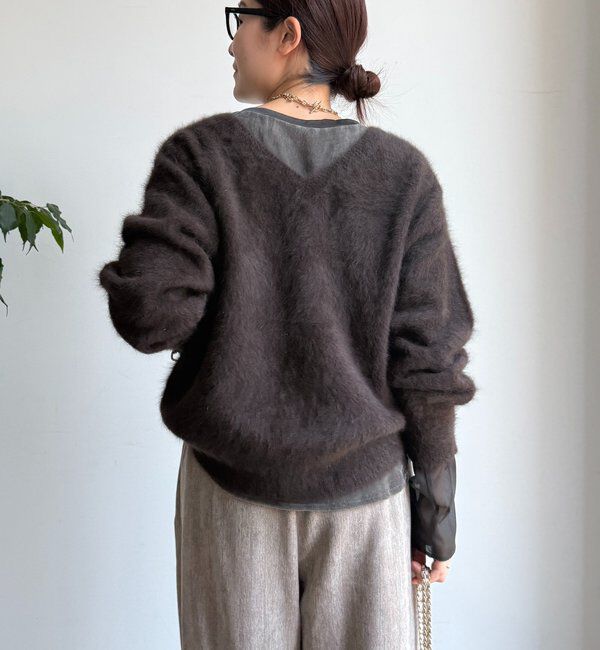  「【新色追加】チュールフロッキーシアー切替TEE」|Tシャツ・カットソー|