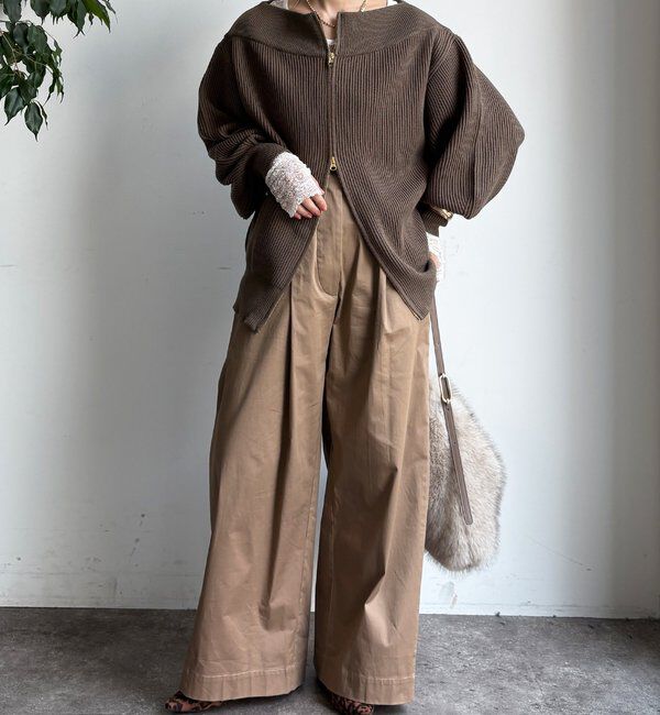  「フロントジップニット」|ニット・セーター|