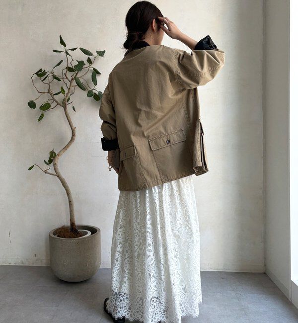  「レザーカラーカバーオールジャケット」|ブルゾン・スタジャン|