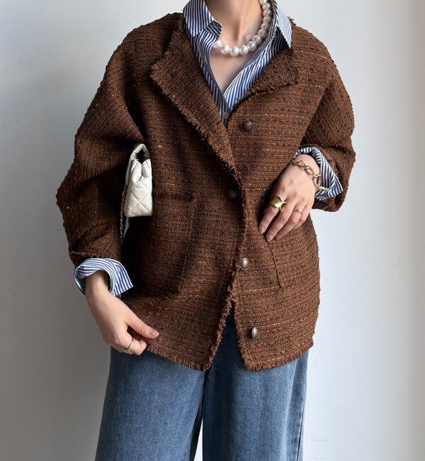  「ツイードジャケット」|ブルゾン・スタジャン|