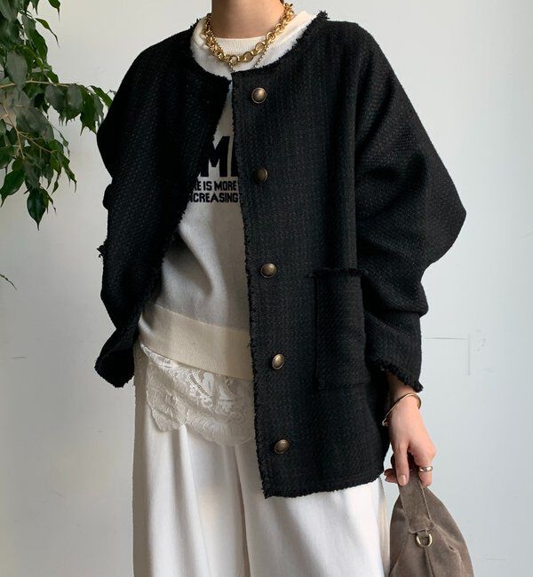  「ツイードジャケット」|ブルゾン・スタジャン|