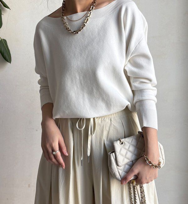  「ボートネックプルオーバー」|ニット・セーター|