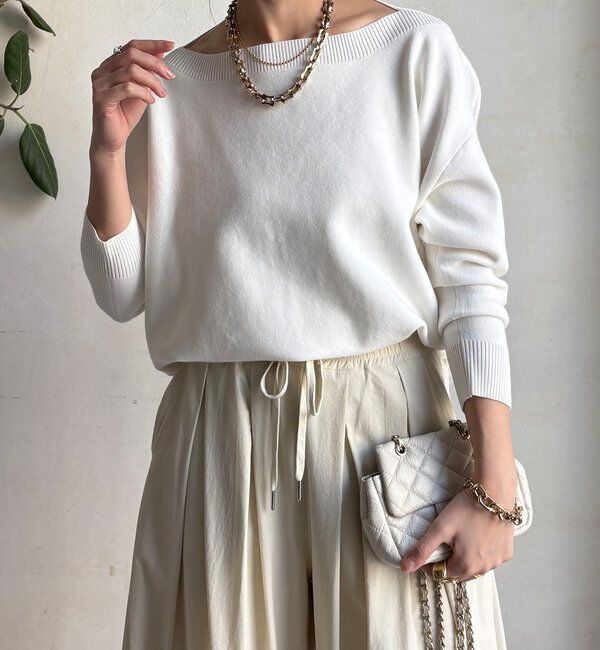  「ボートネックプルオーバー」|ニット・セーター|