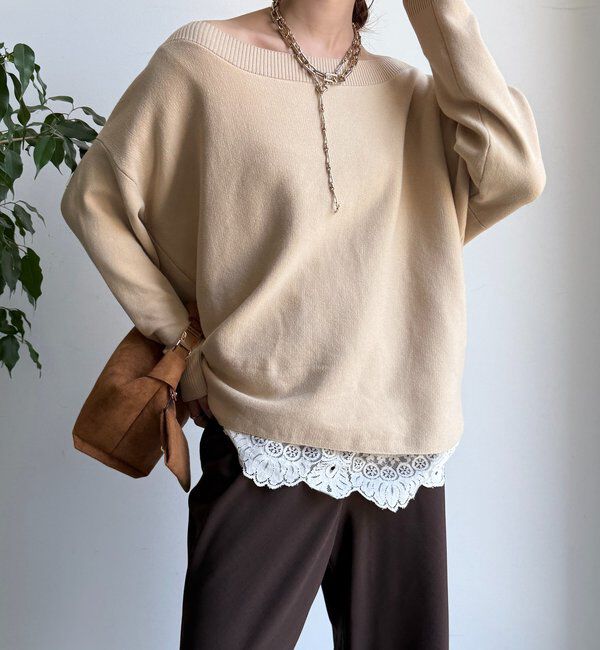  「ボートネックプルオーバー」|ニット・セーター|