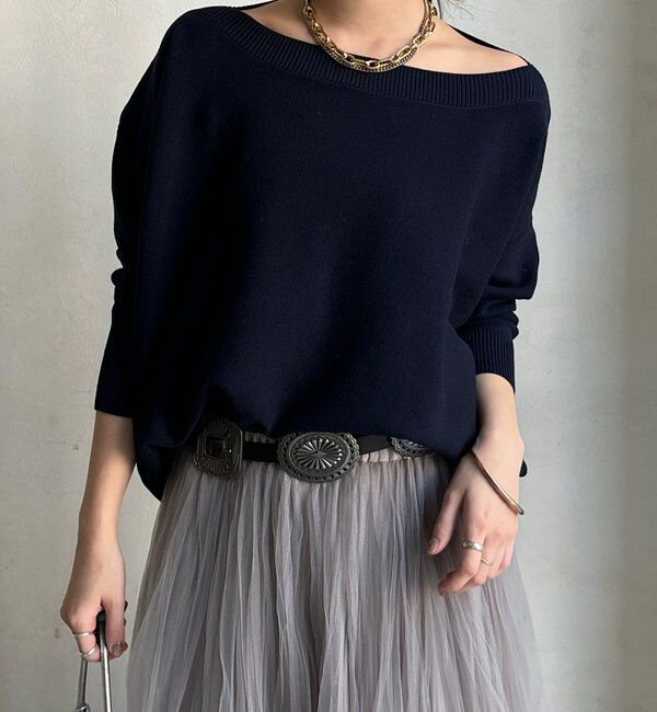  「ボートネックプルオーバー」|ニット・セーター|