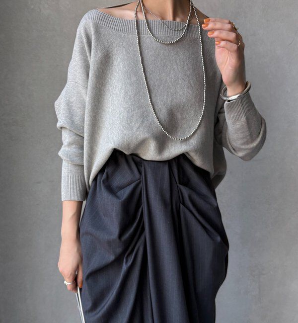  「ボートネックプルオーバー」|ニット・セーター|