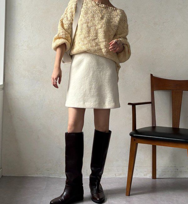  「ブークレーウールミニスカート」|スカート|