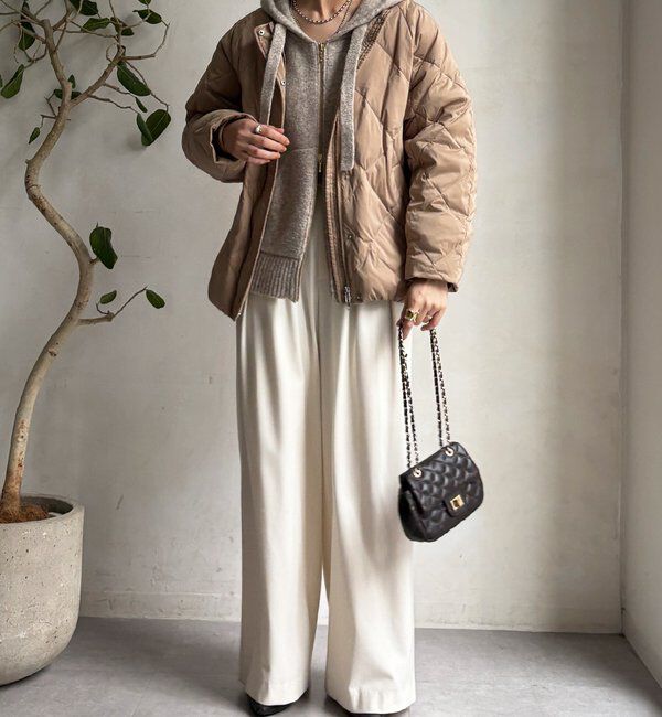  「ストレッチタフタ袖リブショートダウン」|その他|