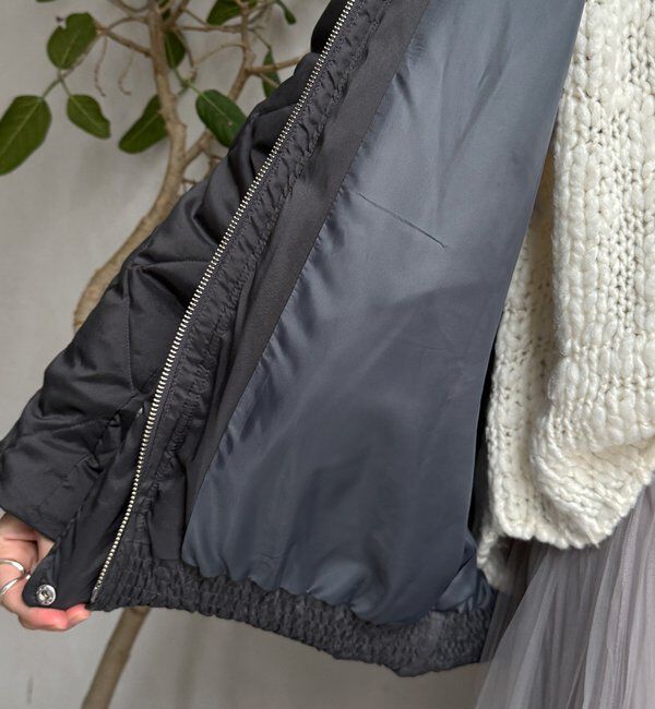  「ストレッチタフタ袖リブショートダウン」|その他|