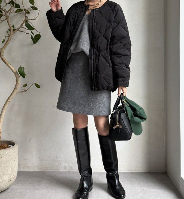  「ストレッチタフタ袖リブショートダウン」|その他|