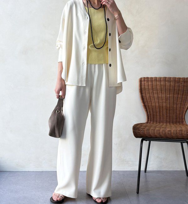  「【WEB限定/セットアップ対応】Vカーディガンブラウス」|シャツ・ブラウス|