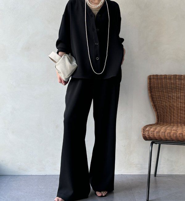  「【WEB限定/セットアップ対応】Vカーディガンブラウス」|シャツ・ブラウス|