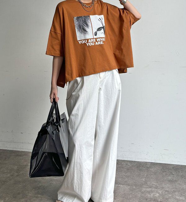  「【WEB限定】ビッグシルエットモノクロフォトTEE」|Tシャツ・カットソー|