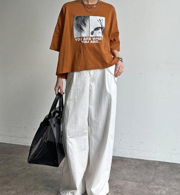  「【WEB限定】ビッグシルエットモノクロフォトTEE」|Tシャツ・カットソー|