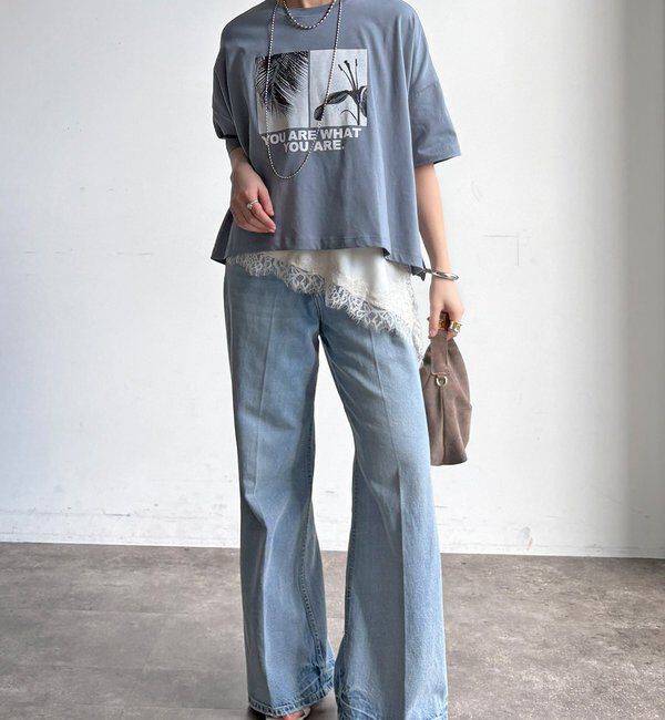  「【WEB限定】ビッグシルエットモノクロフォトTEE」|Tシャツ・カットソー|