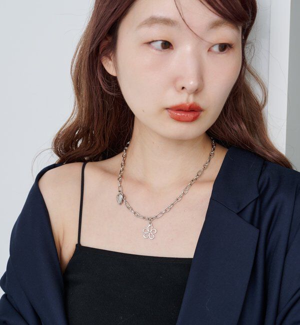  「【fiw.】ハートフラワーネックレス」|ネックレス|