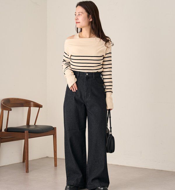  「【4色展開】B タンク付きオフショルニット」|その他|