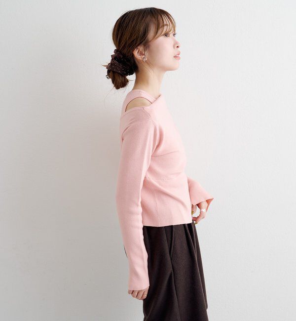  「【4色展開】B タンク付きオフショルニット」|その他|