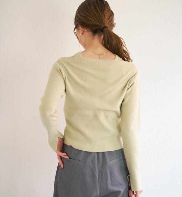  「【4色展開】B タンク付きオフショルニット」|その他|