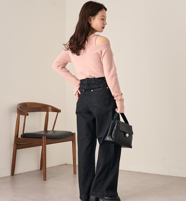  「【4色展開】B タンク付きオフショルニット」|その他|