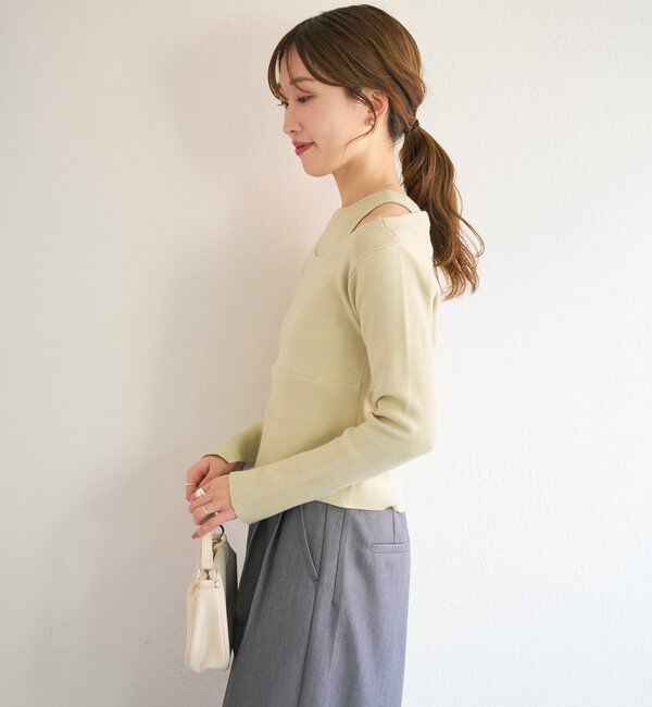  「【4色展開】B タンク付きオフショルニット」|その他|