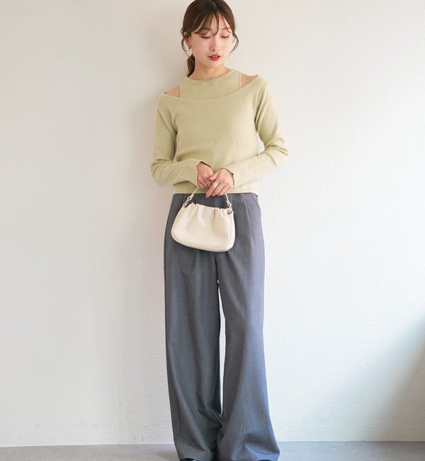  「【4色展開】B タンク付きオフショルニット」|その他|