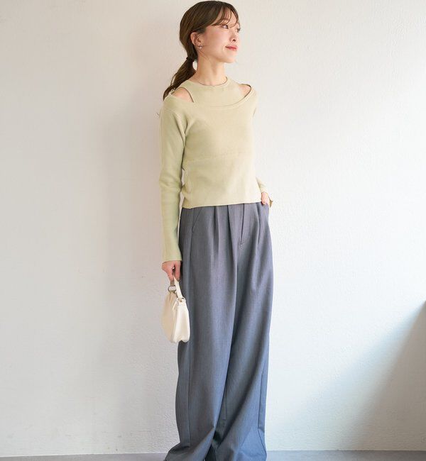  「【4色展開】B タンク付きオフショルニット」|その他|