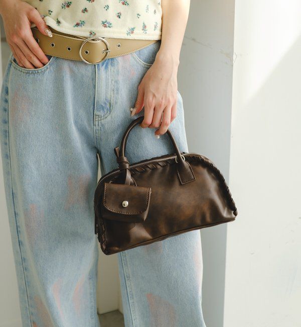  「【2WAY/500mlペットボトル収納可】ケースチャーム付ボストンバッグ」|ボストンバッグ|