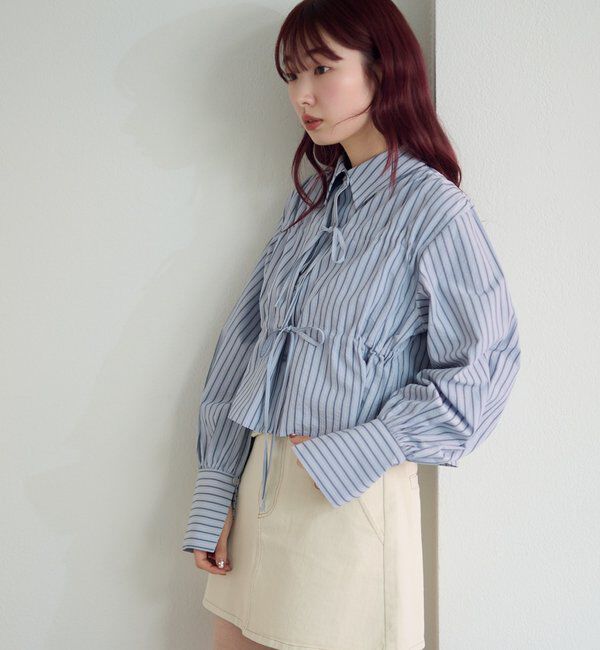  「【SETUP対応】フラップデニムミニスカート」|スカート|