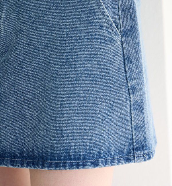  「【SETUP対応】フラップデニムミニスカート」|スカート|