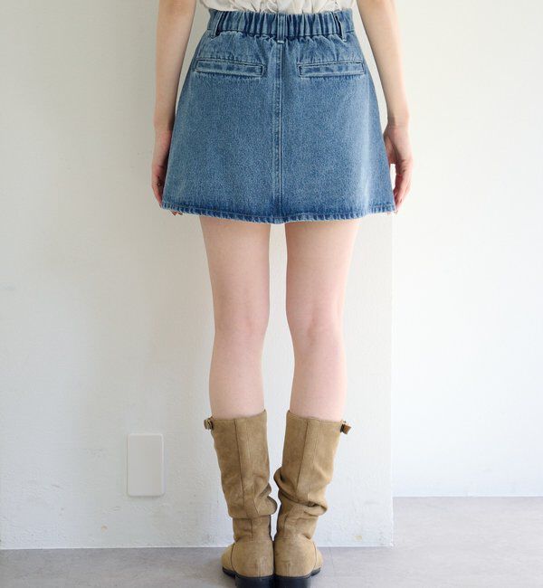  「【SETUP対応】フラップデニムミニスカート」|スカート|