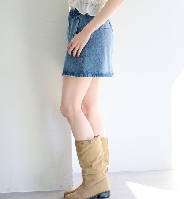  「【SETUP対応】フラップデニムミニスカート」|スカート|