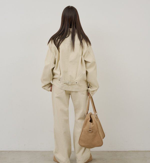  「【WHIMSIC/2サイズ展開/SETUP対応】コットンツイルニータックパンツ」|チノ|